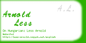 arnold less business card